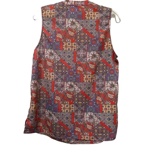 Alice Blue with Stitch Fix Large Sleeveless Bohemian Blouse Top P - Picture 2 of 4